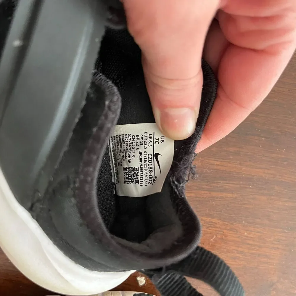 Nike Flex Advance Baby Toddler Black Sneakers Shoes 7C Low Top SMO AFO Friendly